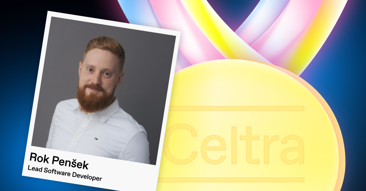 Portrait of Rok Penšek, Lead Software Developer at Celtra, featured in Celtra’s Career Paths series highlighting growth, innovation, and team culture.