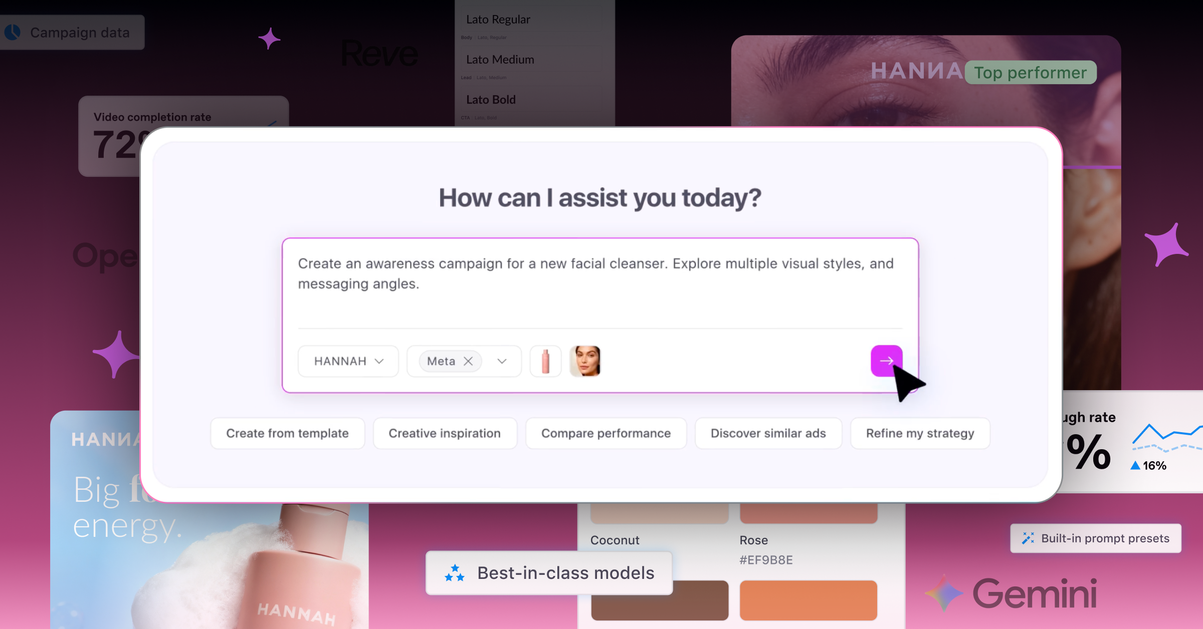 Celtra creative automation platform interface showing AI powered campaign creation, performance insights, and scalable ad design for modern digital advertising teams.