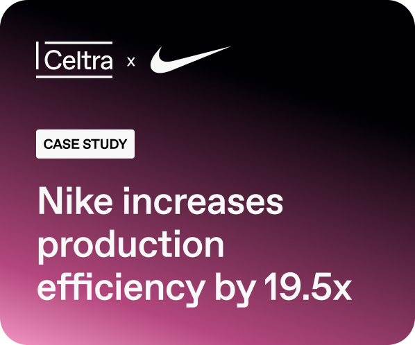 Celtra and Nike case study highlighting nineteen point five times increase in creative production efficiency