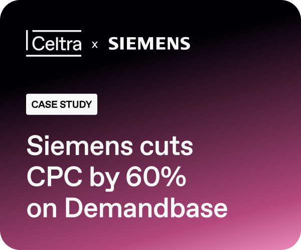 Celtra and Siemens case study showing sixty percent reduction in CPC through automated creative production