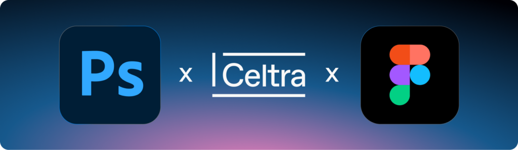 Celtra integrations with Adobe Photoshop and Figma enabling designers to build scalable ad creatives faster